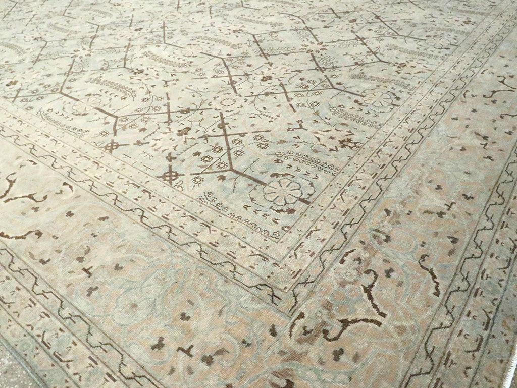 Antique Persian Tabriz Carpet, No.24579 - Staging