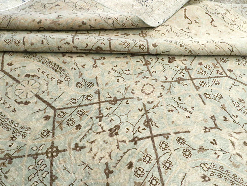 Antique Persian Tabriz Carpet, No.24579 - Staging