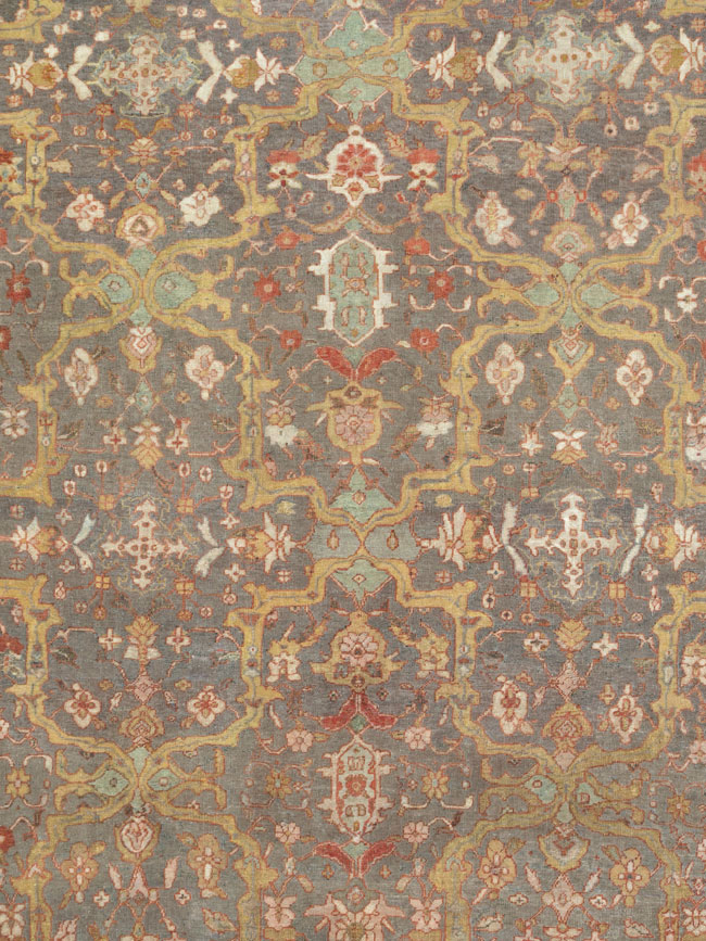 Antique Persian Mahal Carpet, No.24580 - Staging