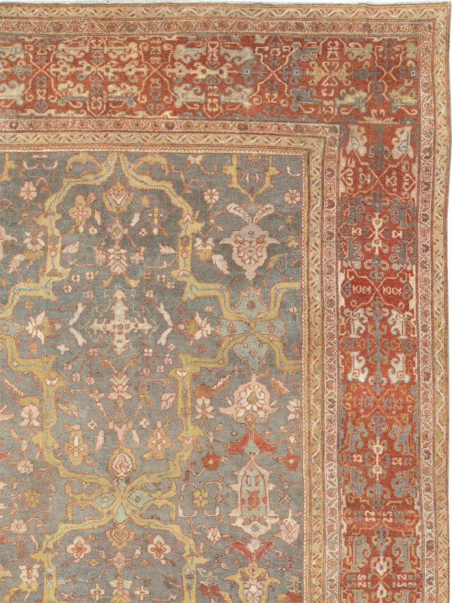 Antique Persian Mahal Carpet, No.24580 - Staging