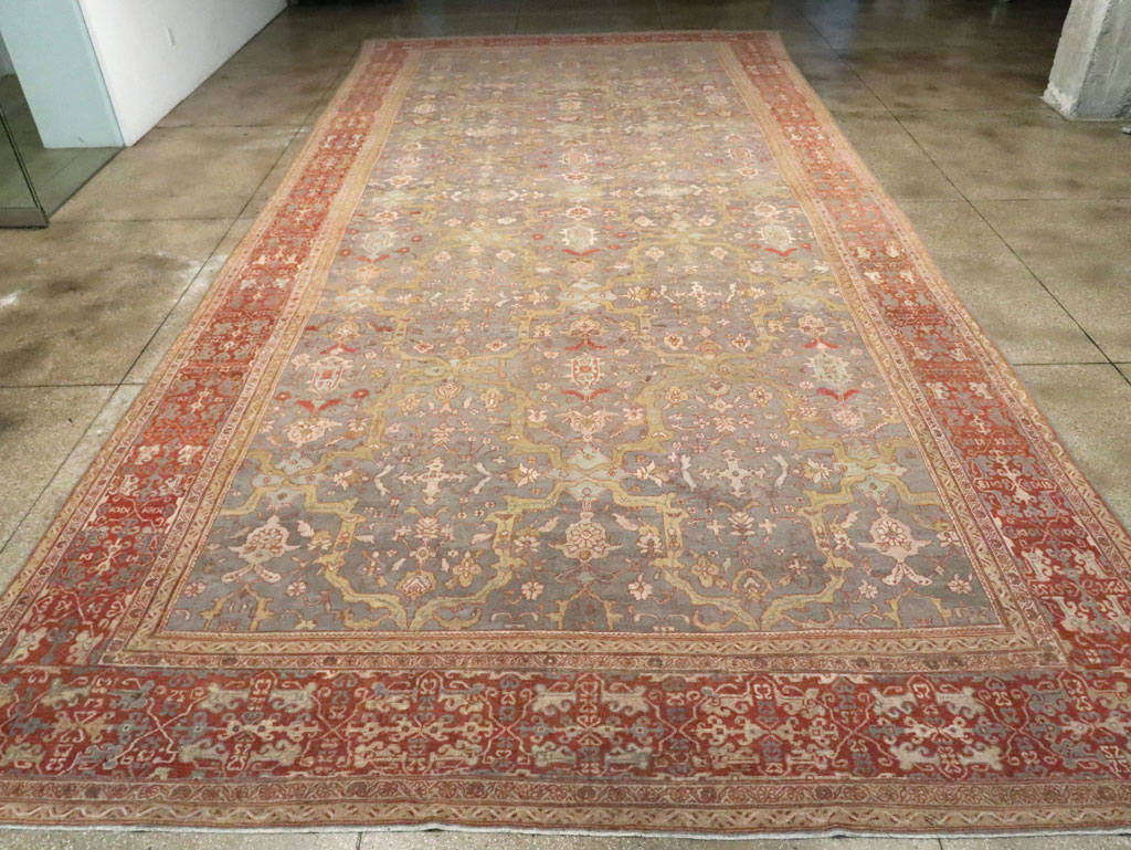 Antique Persian Mahal Carpet, No.24580 - Staging