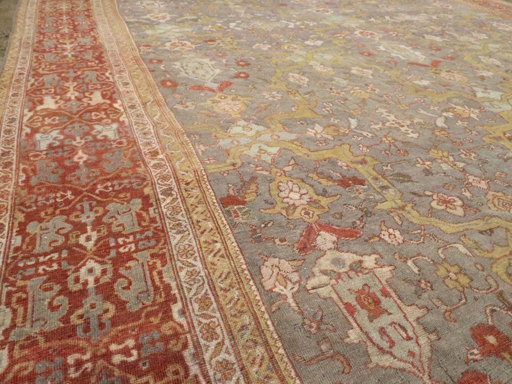 Antique Persian Mahal Carpet, No.24580 - Staging
