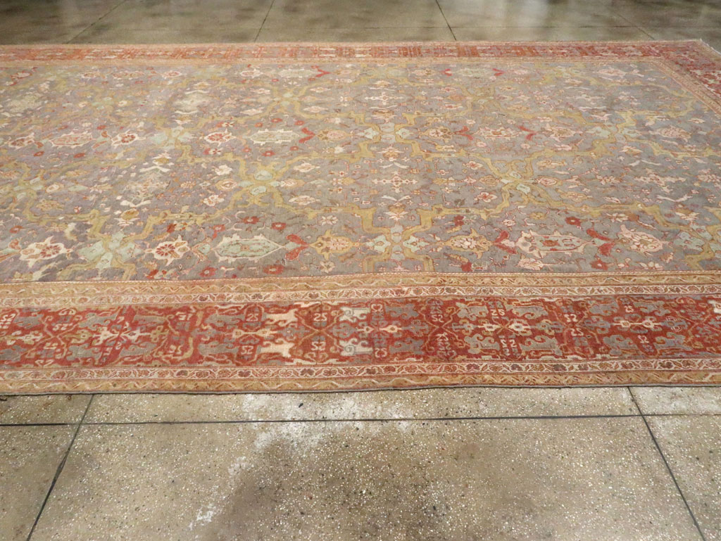 Antique Persian Mahal Carpet, No.24580 - Staging