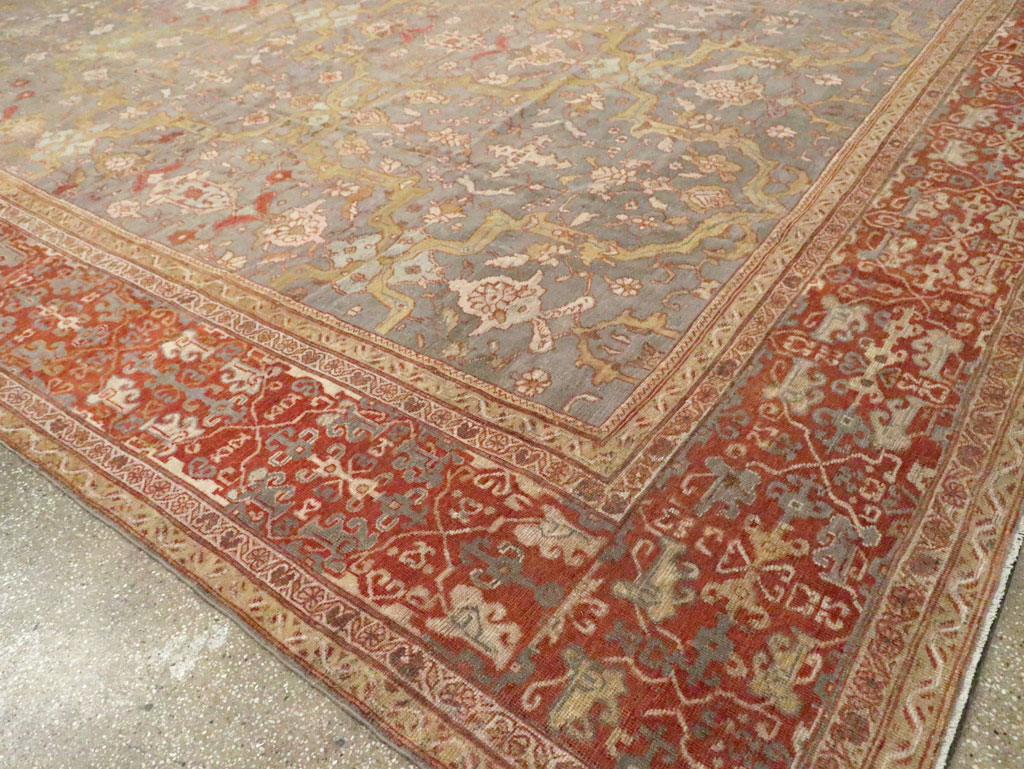 Antique Persian Mahal Carpet, No.24580 - Staging