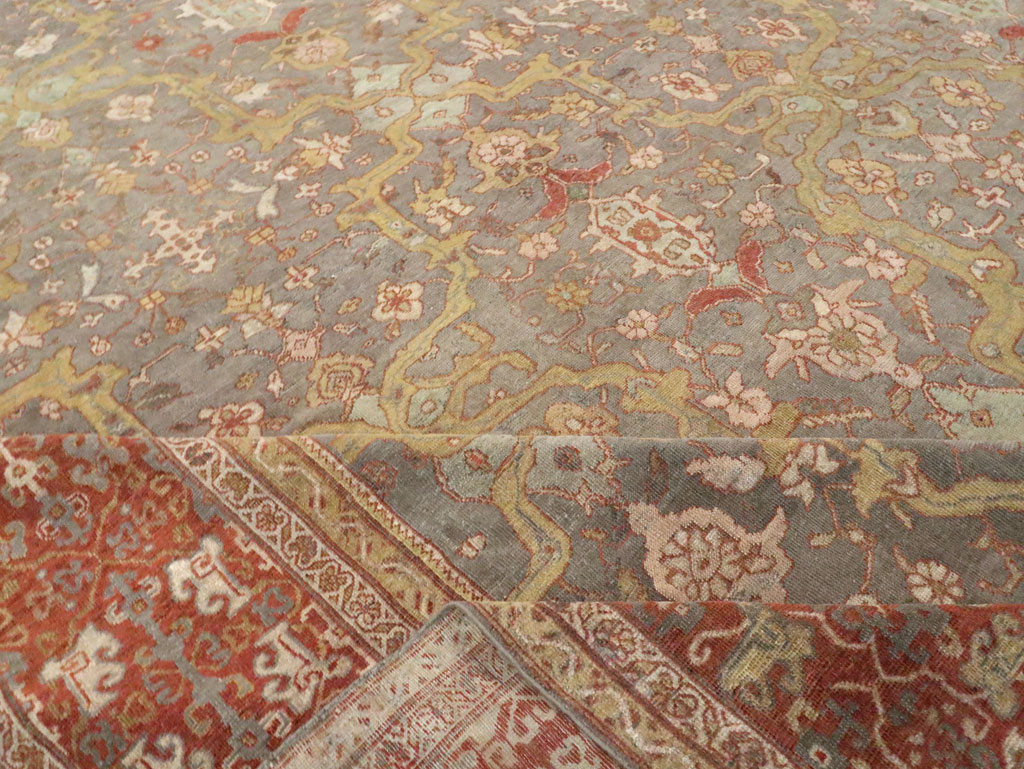 Antique Persian Mahal Carpet, No.24580 - Staging
