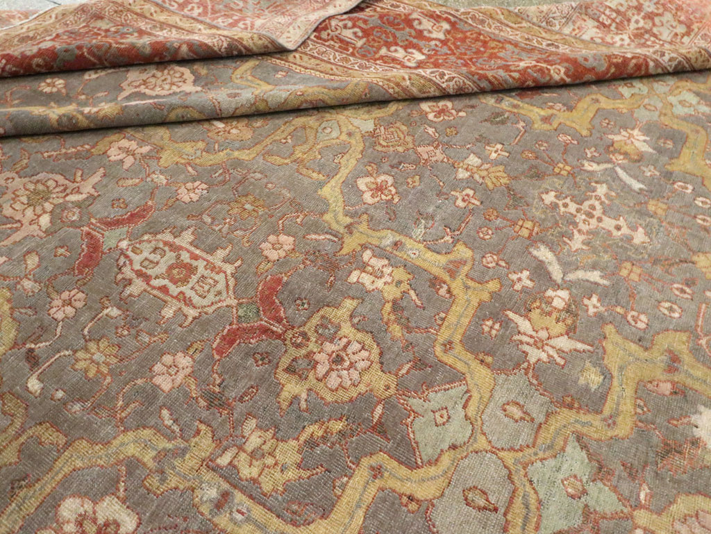 Antique Persian Mahal Carpet, No.24580 - Staging