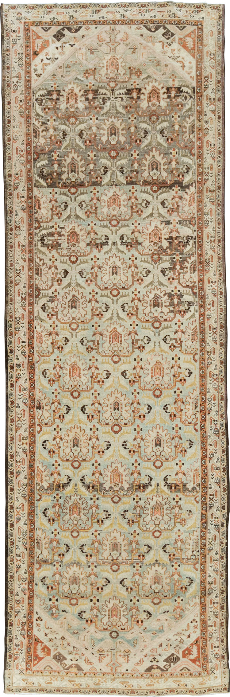 Vintage Persian Malayer Wide Gallery Runner, No.24581 - Staging
