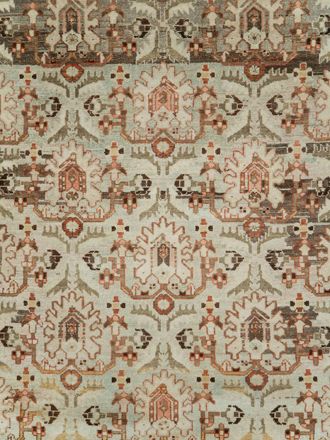 Vintage Persian Malayer Wide Gallery Runner, No.24581 - Staging