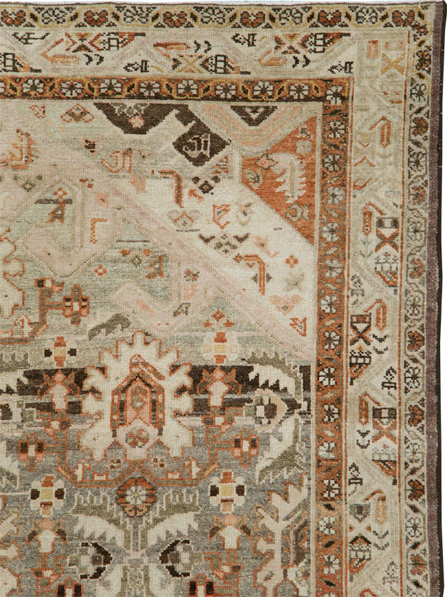 Vintage Persian Malayer Wide Gallery Runner, No.24581 - Staging