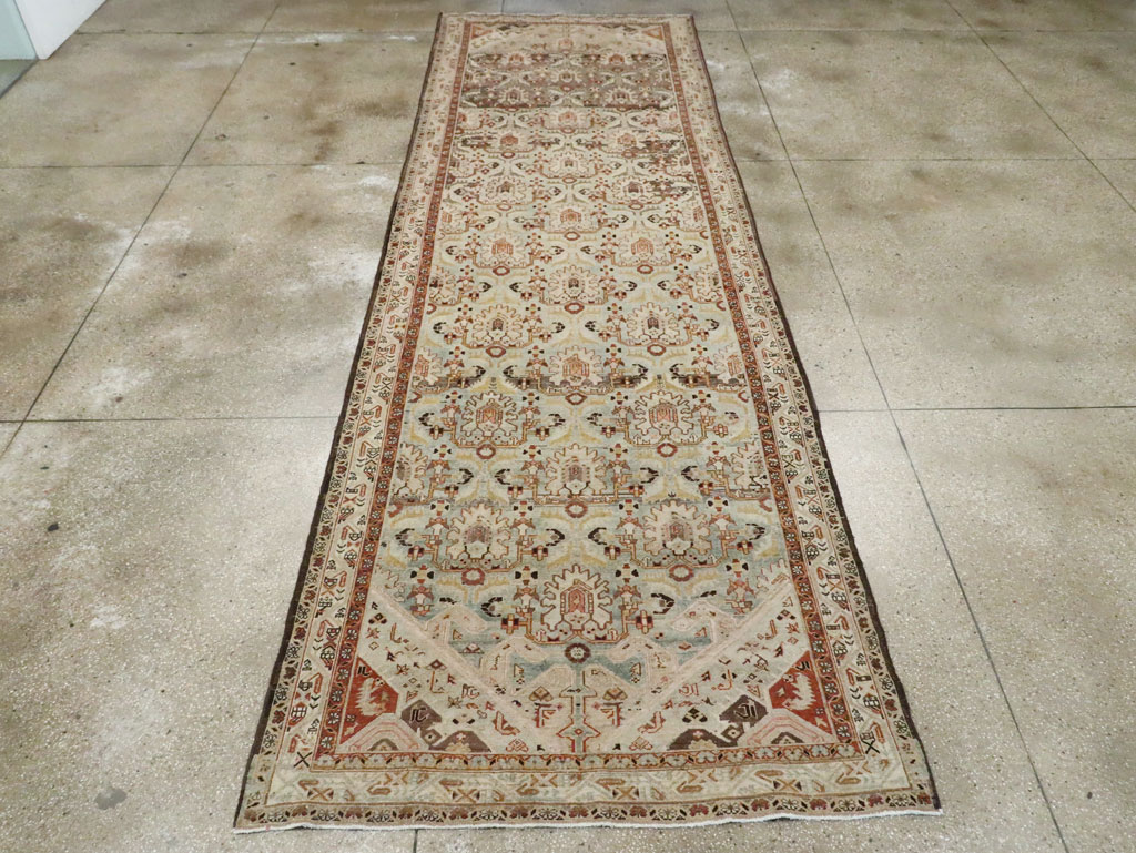 Vintage Persian Malayer Wide Gallery Runner, No.24581 - Staging