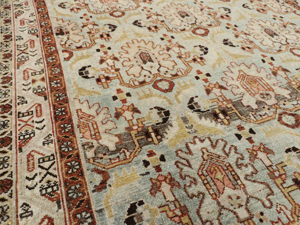 Vintage Persian Malayer Wide Gallery Runner, No.24581 - Staging