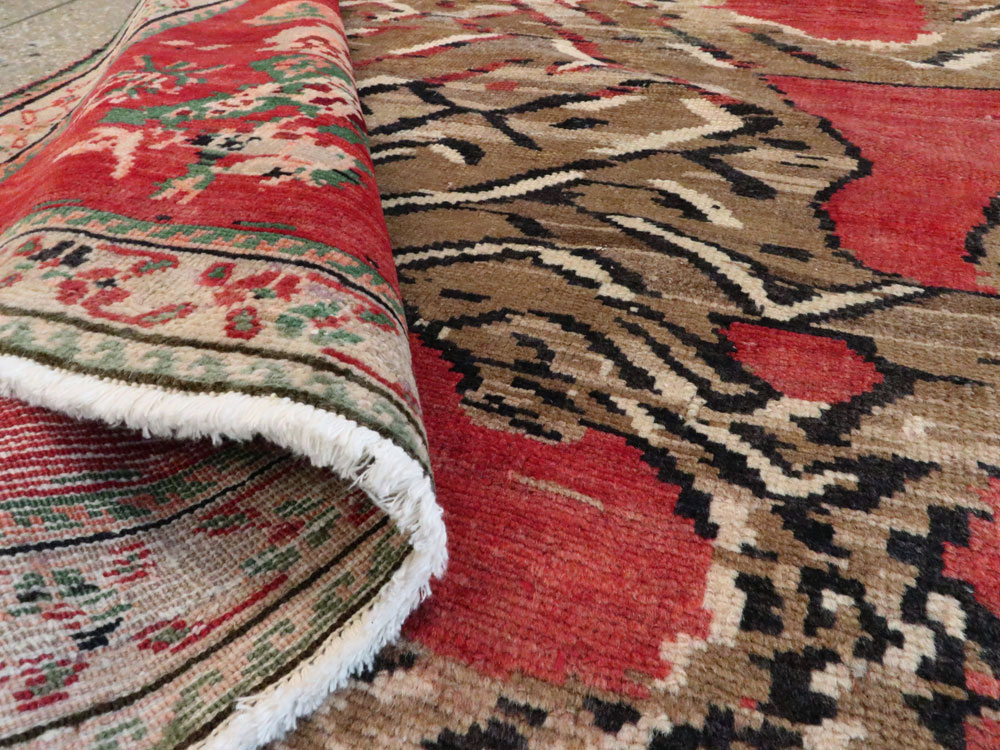 Antique Caucasian Karabagh Pictorial Rug, No.24589 - Staging