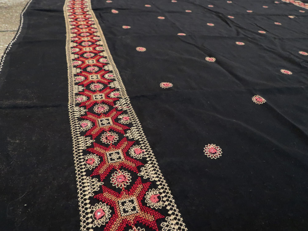 Vintage Persian Embroidered Textile, No.24590 - Staging