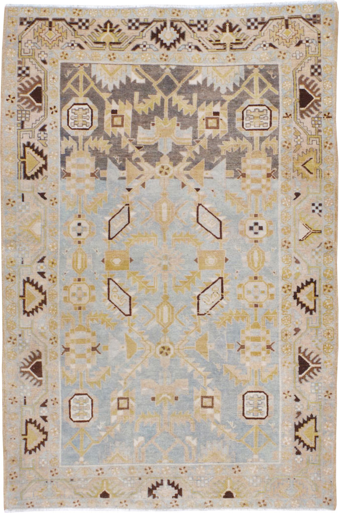 Vintage Persian Malayer Rug, No.24594 - Staging