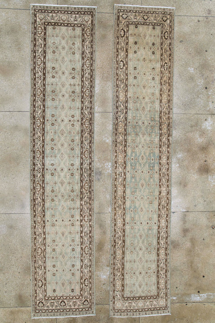 Vintage Persian Malayer Runner (Pair: 1 of 2), No.24599 - Staging