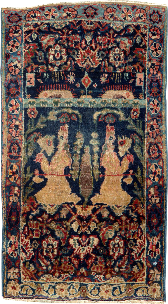 Vintage Persian Tabriz Rug, No.24610 - Staging