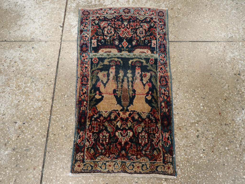 Vintage Persian Tabriz Rug, No.24610 - Staging