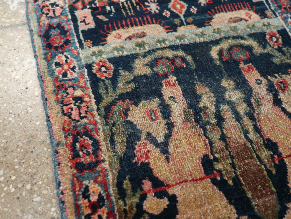 Vintage Persian Tabriz Rug, No.24610 - Staging