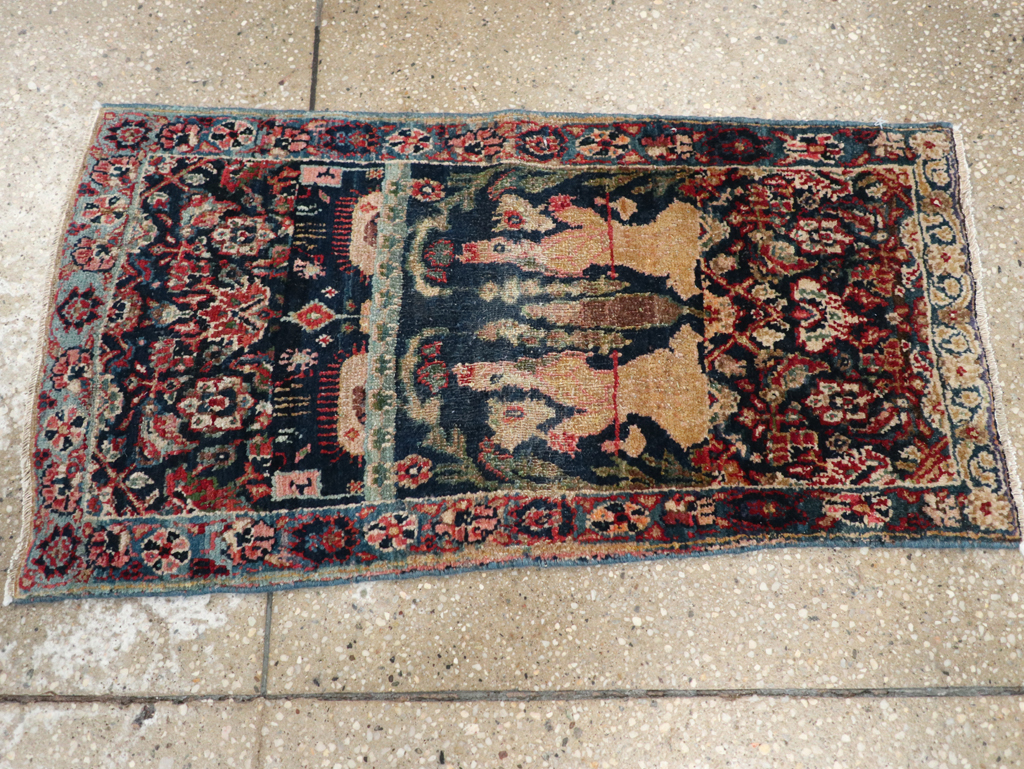 Vintage Persian Tabriz Rug, No.24610 - Staging