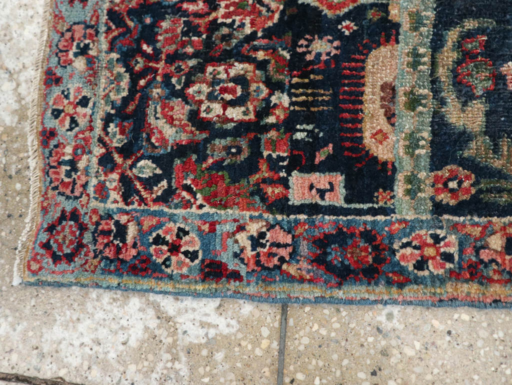 Vintage Persian Tabriz Rug, No.24610 - Staging