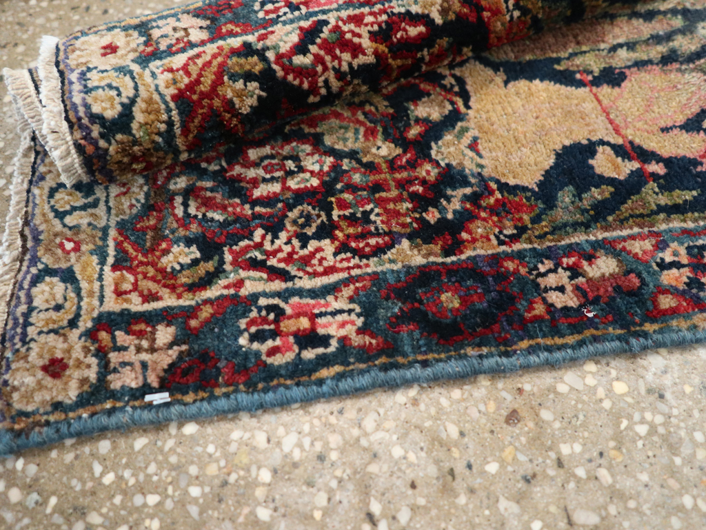 Vintage Persian Tabriz Rug, No.24610 - Staging