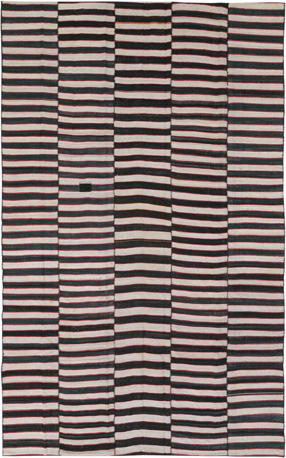 Vintage Persian Flatweave Kilim Room Size Carpet, No.24627 - Staging