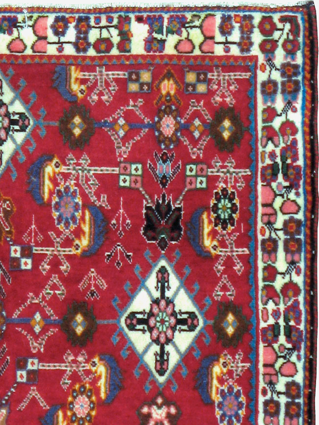 Vintage Persian Shiraz Square Rug (Pair: 4 of 4), No.24646 - Staging