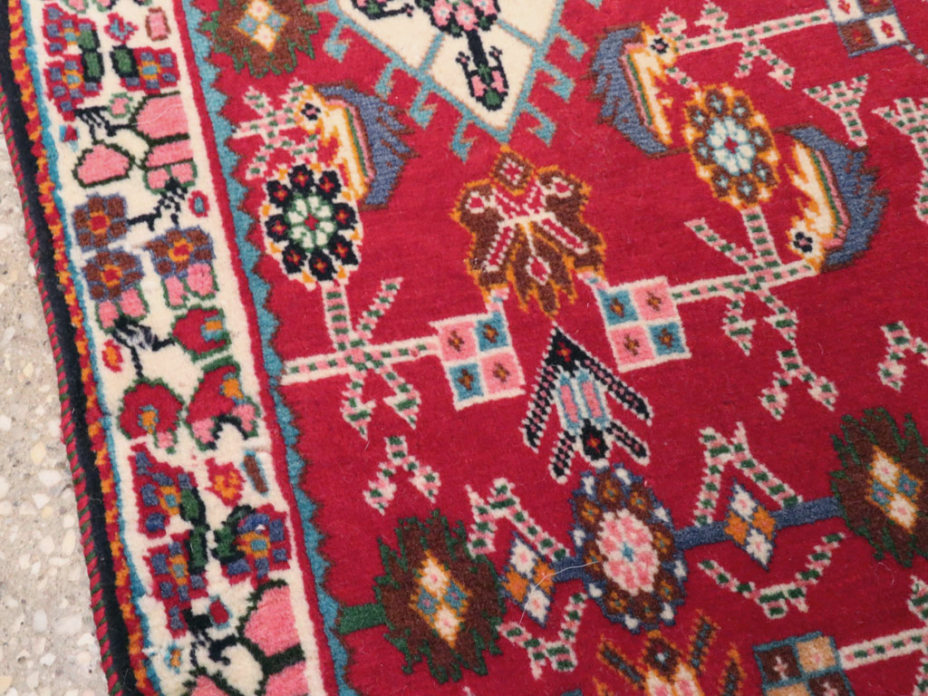 Vintage Persian Shiraz Square Rug (Pair: 4 of 4), No.24646 - Staging