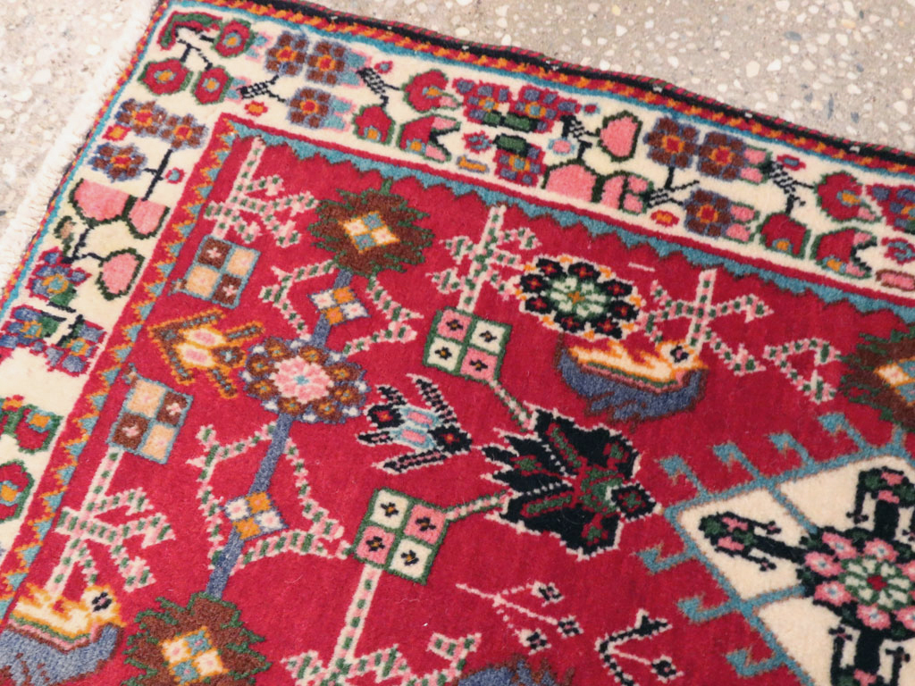 Vintage Persian Shiraz Square Rug (Pair: 4 of 4), No.24646 - Staging