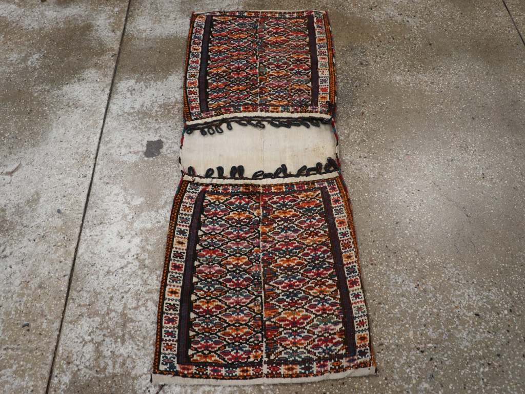 Vintage Persian Kurdish Bag, No.24647 - Staging