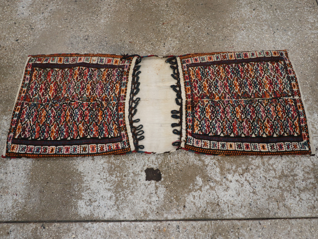 Vintage Persian Kurdish Bag, No.24647 - Staging