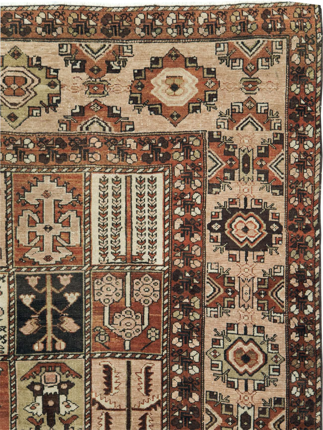 Vintage Persian Bakhtiari Room Size Rug, No.24672 - Staging