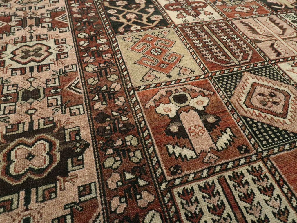 Vintage Persian Bakhtiari Room Size Rug, No.24672 - Staging