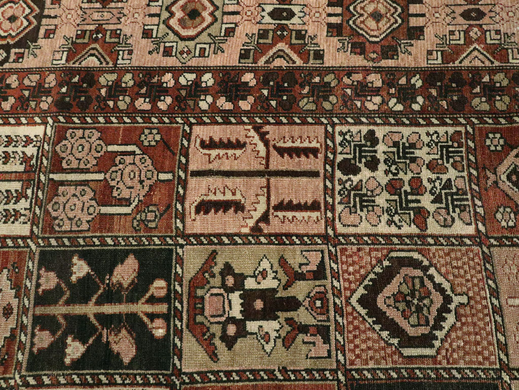 Vintage Persian Bakhtiari Room Size Rug, No.24672 - Staging