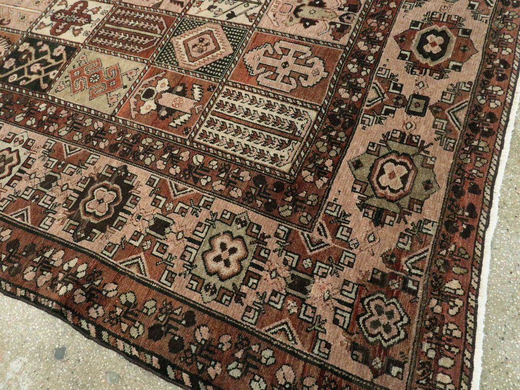 Vintage Persian Bakhtiari Room Size Rug, No.24672 - Staging
