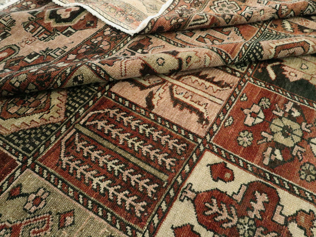 Vintage Persian Bakhtiari Room Size Rug, No.24672 - Staging