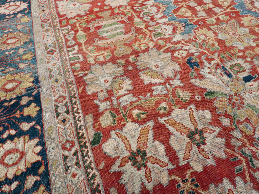 Antique Persian Mahal Large Carpet, No.24673 - Staging