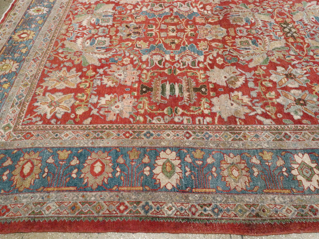 Antique Persian Mahal Large Carpet, No.24673 - Staging
