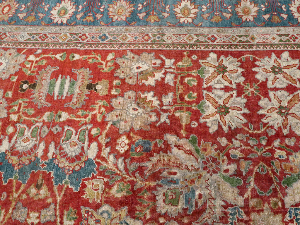 Antique Persian Mahal Large Carpet, No.24673 - Staging