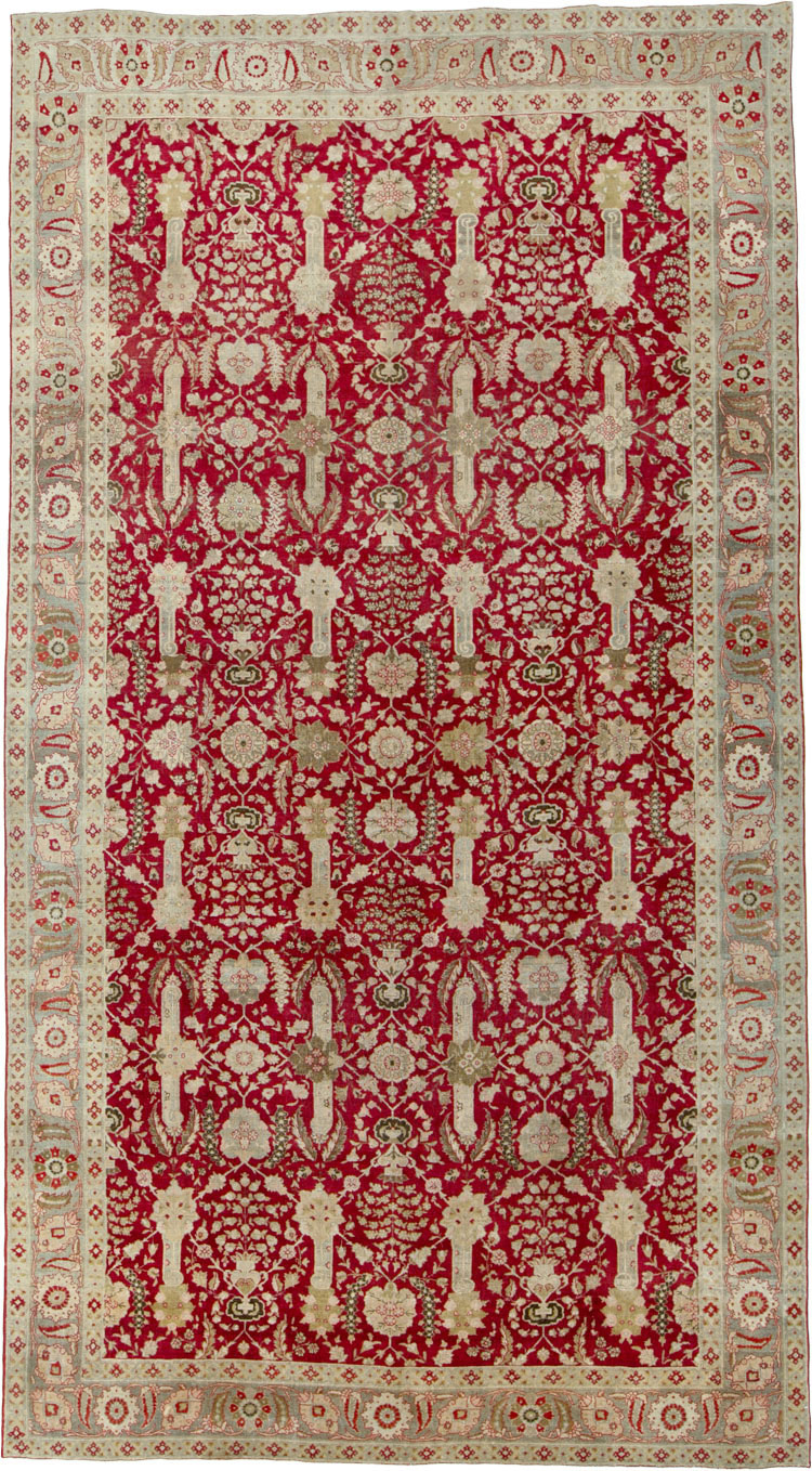 Antique Persian Tabriz Gallery Carpet, No.24680 - Staging