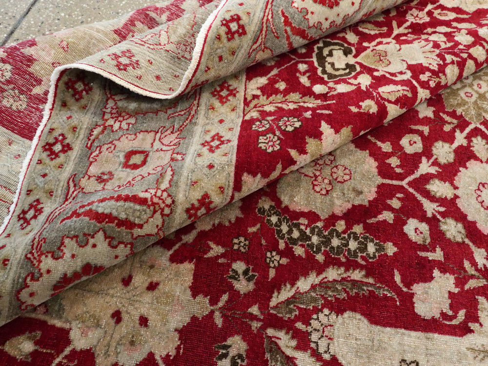 Antique Persian Tabriz Gallery Carpet, No.24680 - Staging