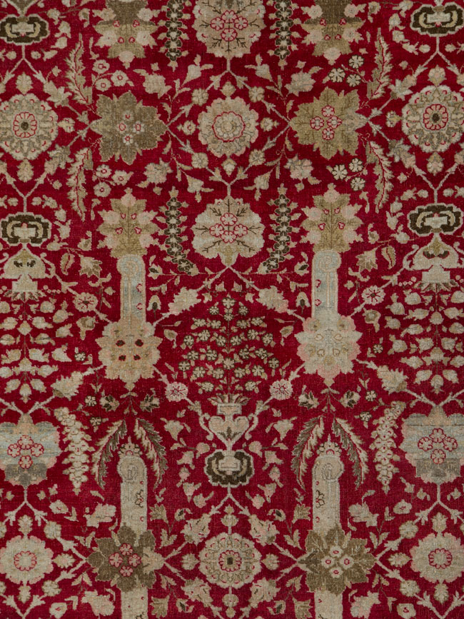 Antique Persian Tabriz Gallery Carpet, No.24680 - Staging