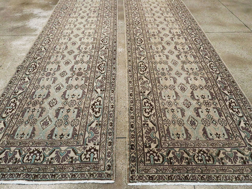 Vintage Perisan Malayer Runner (Pair: 1 of 2), No.24718 - Staging