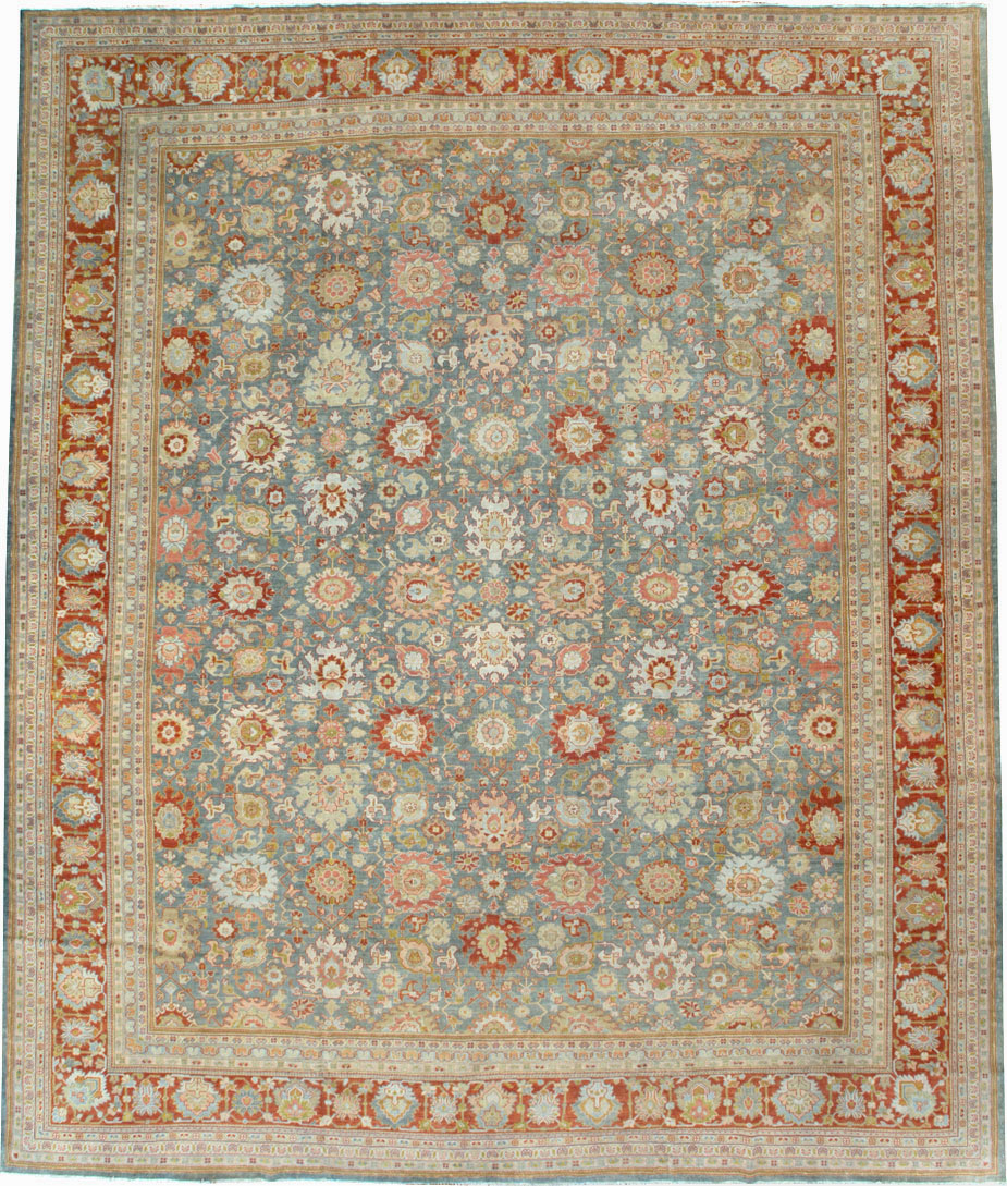 Antique Persian Mahal Carpet, No.24722 - Staging