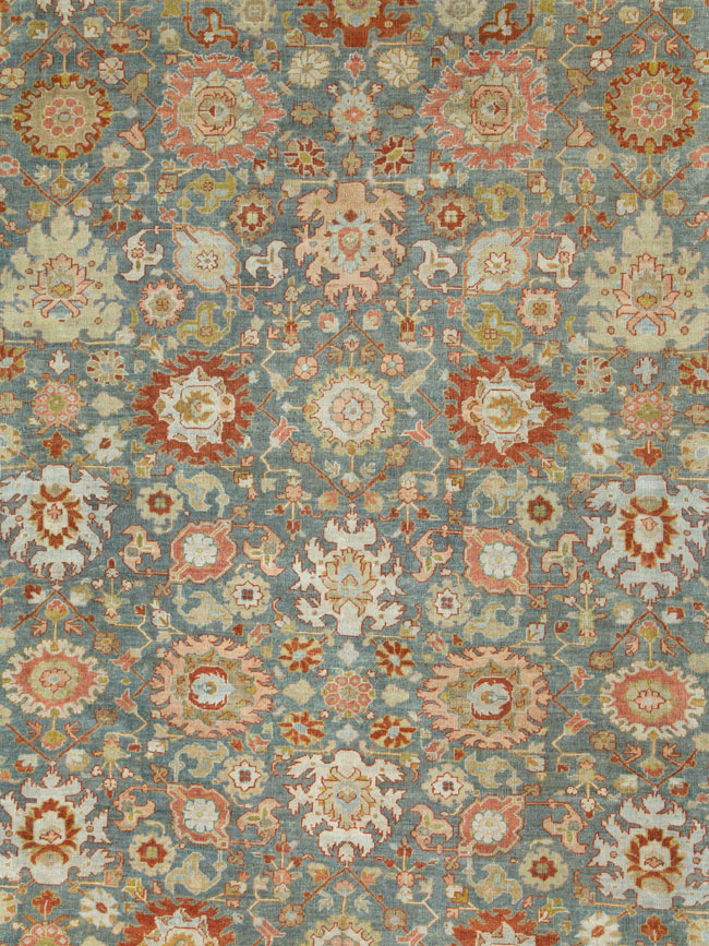 Antique Persian Mahal Carpet, No.24722 - Staging