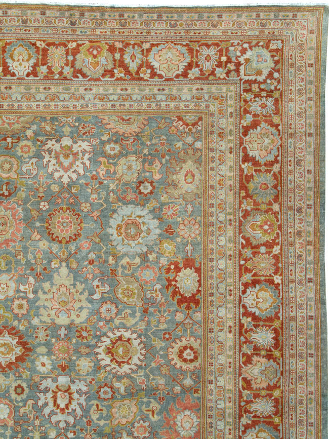 Antique Persian Mahal Carpet, No.24722 - Staging