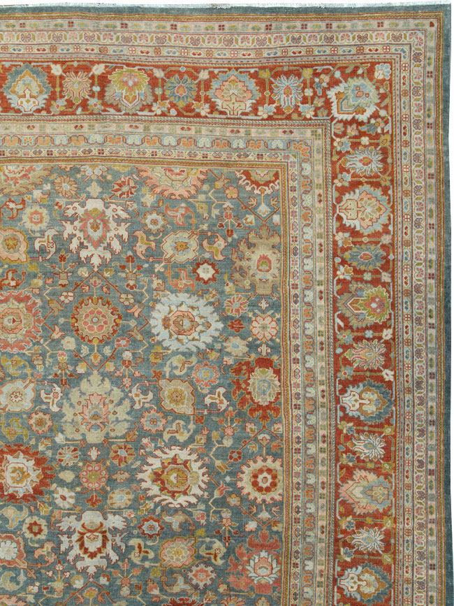Antique Persian Mahal Carpet, No.24722 - Staging