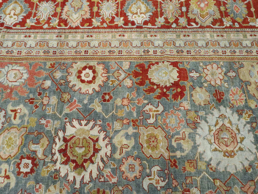 Antique Persian Mahal Carpet, No.24722 - Staging
