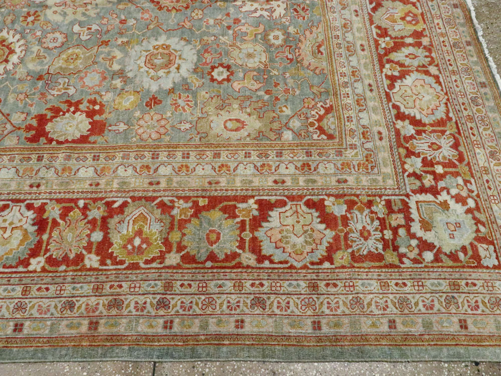 Antique Persian Mahal Carpet, No.24722 - Staging