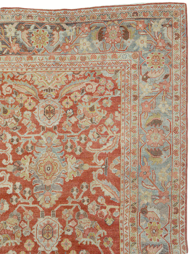 Antique Persian Mahal Carpet, No.24726 - Staging